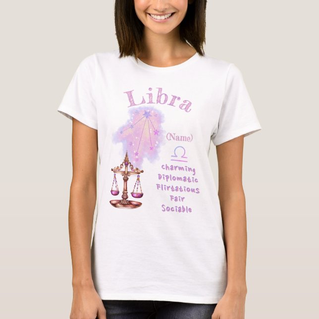 Libra Zodiac Sign T-Shirt *1 (Devant)