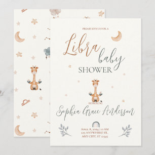 Libra Zodiac signa Baby-Dusche Einladung