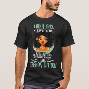 Libra Zodiac Signs für Afro American Girls and Wom T-Shirt
