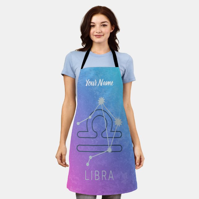 Libra Zodiac Star Sign Horoskop Constellation Schürze (Getragen)