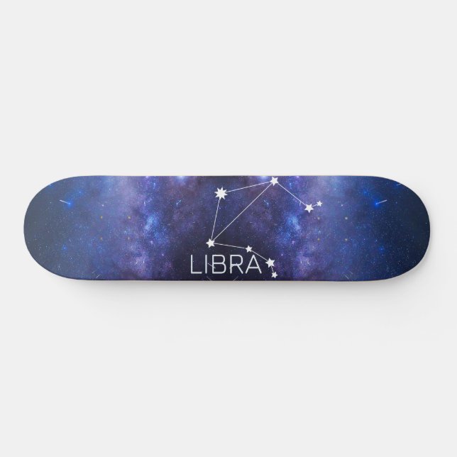 Libra Zodiac Star Sign Skateboard (Horizontal)