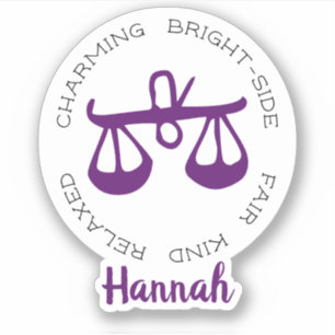 Libra Zodiac Star Sign Tracks Aufkleber