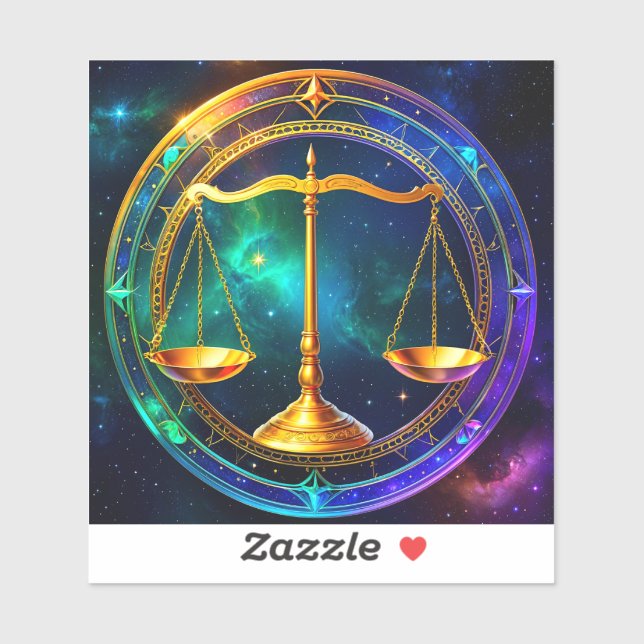 Libra Zodiac Stickers, Celestial Zodiac Aufkleber (Blatt)