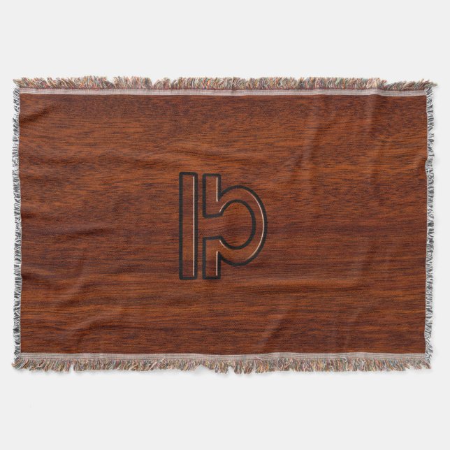 Libra Zodiac Symbol auf Mahagoni Druck Decke (Vorderseite)