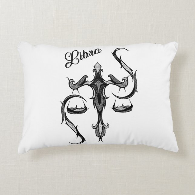 Libra Zodiac-Symbol Dekokissen (Vorderseite)