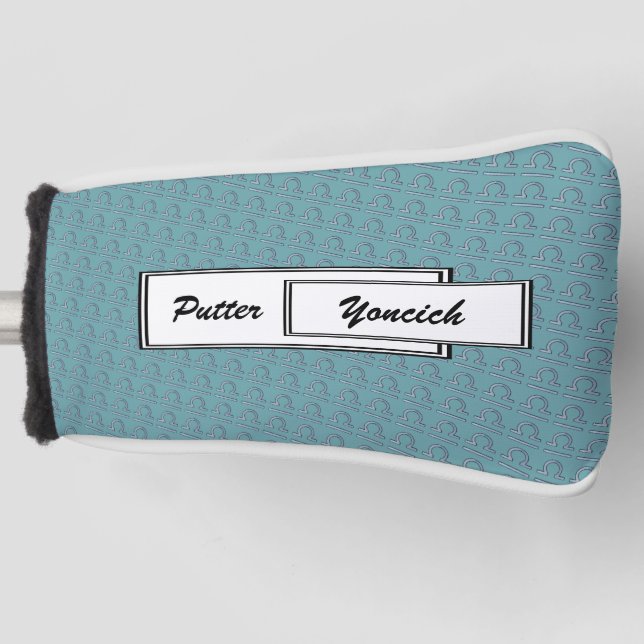 Libra Zodiac Symbol Element von Kenneth Yoncich Golf Headcover (Vorderseite)