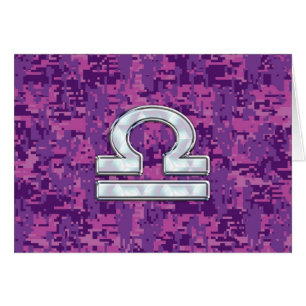 Libra Zodiac Symbol Fuchsia Pink Digitale Camoufla