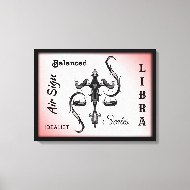 Libra Zodiac-Symbol Leinwanddruck (Vorderseite)