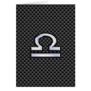 Libra Zodiac Symbol on Carbon Fiber Decor