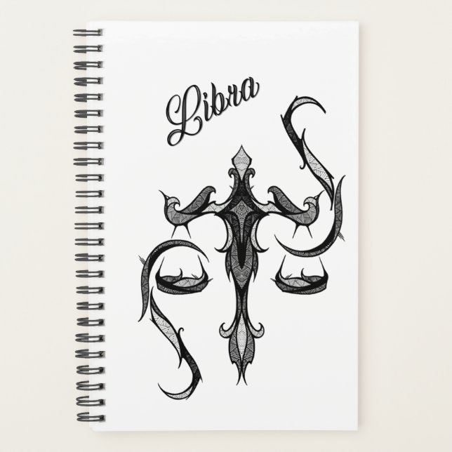 Libra Zodiac-Symbol Planer (Vorderseite)