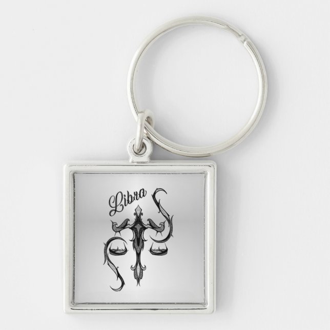 Libra Zodiac-Symbol Schlüsselanhänger (Vorne)