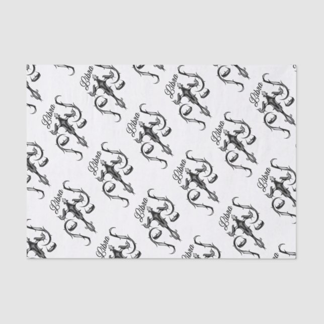 Libra Zodiac-Symbol Seidenpapier (Vorderseite)