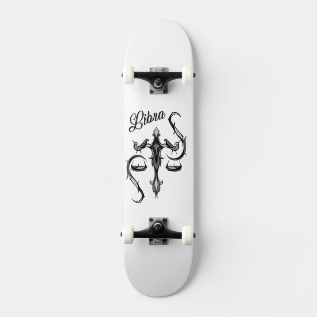 Libra Zodiac-Symbol Skateboard (Vorderseite)