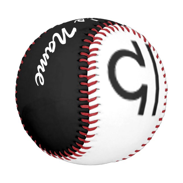 Libra Zodiac Symbol Standard von Kenneth Yoncich Baseball (Schrägansicht)
