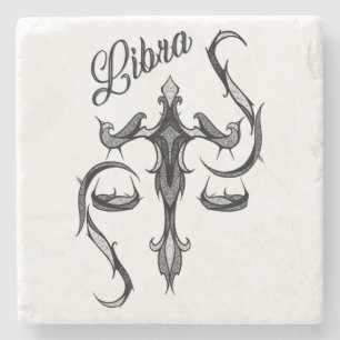 Libra Zodiac-Symbol Steinuntersetzer