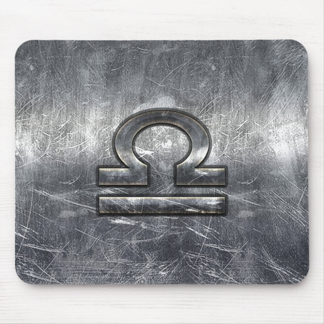 Libra Zodiac Symbol Störstahl Mousepad (Vorne)