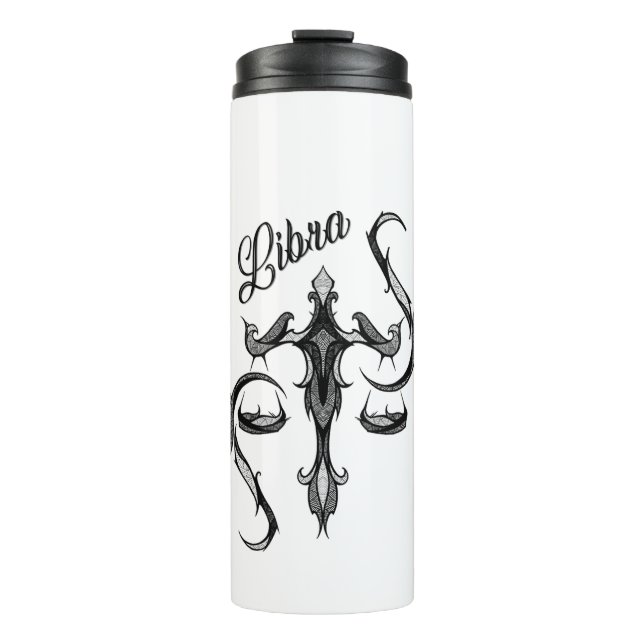 Libra Zodiac-Symbol Thermosbecher (Vorderseite)