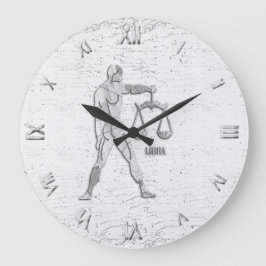 Libra Zodiac Symbol Wall Clock Große Wanduhr