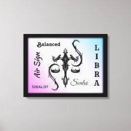 Libra Zodiac Symbol Wrapped Canvas Leinwanddruck