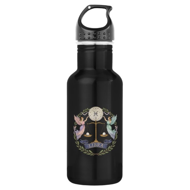 Libra Zodiac Water Bottle Edelstahlflasche (Vorderseite)