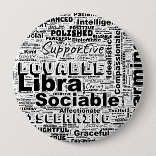 Libra Zodiac Word Cloud Inspiration Button