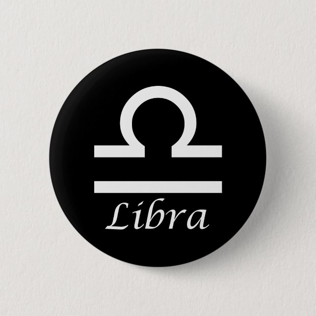 'Libra' Zodiac-Zeichen Button (Vorderseite)