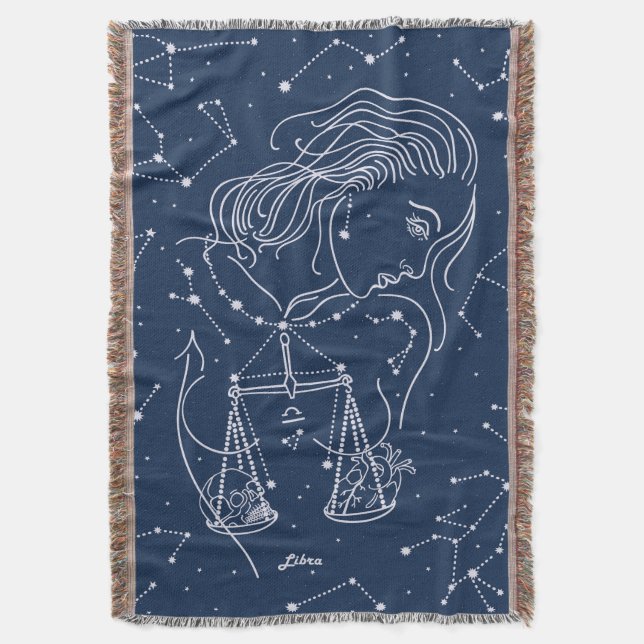 Libra zodiac-Zeichen Decke (Vorderseite Vertikal)