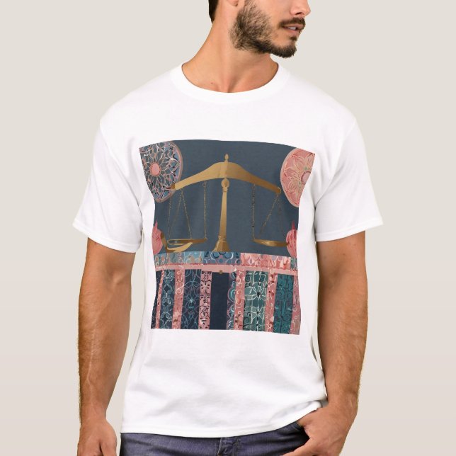 Libra Zodiac Zeichen für Liebhaber der Harmonie T-Shirt (Vorderseite)