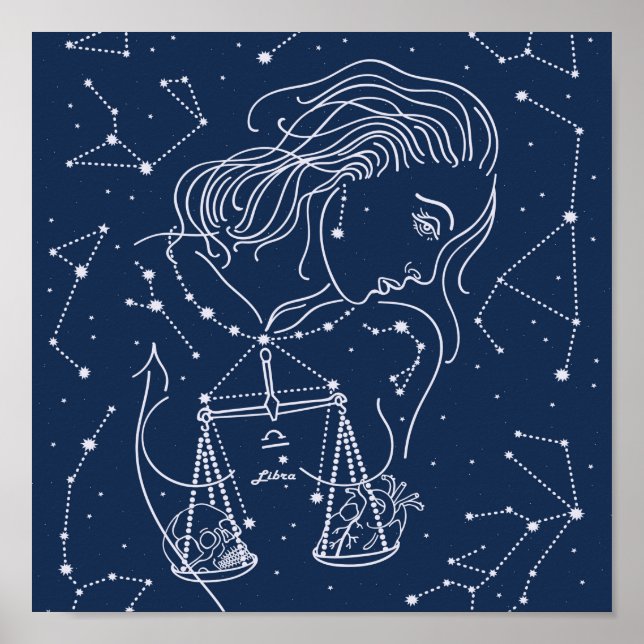 Libra zodiac-Zeichen Poster (Vorne)