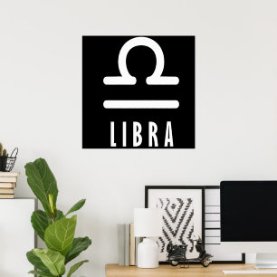 Libra zodiac-Zeichen Poster