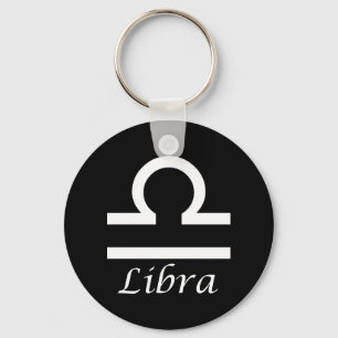 'Libra' Zodiac-Zeichen Schlüsselanhänger
