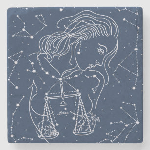Libra zodiac-Zeichen Steinuntersetzer