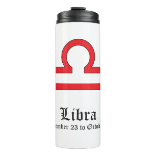 Libra zodiac-Zeichen Thermosbecher