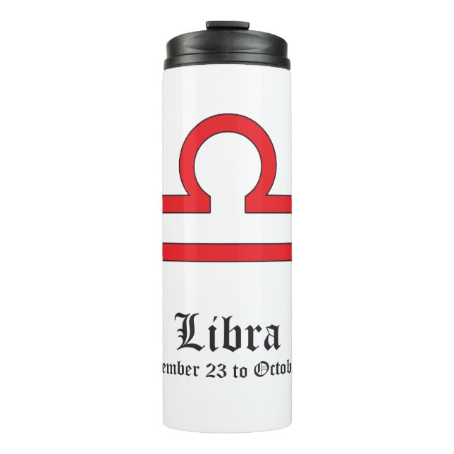 Libra zodiac-Zeichen Thermosbecher (Vorderseite)