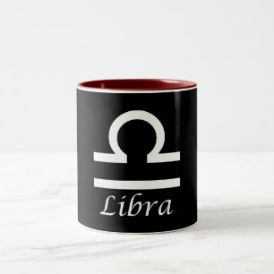 "Libra" Zodiac-Zeichen Zweifarbige Tasse