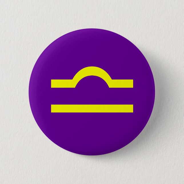 LIBRA, ZODIAKALES ZEICHEN BUTTON (Vorderseite)