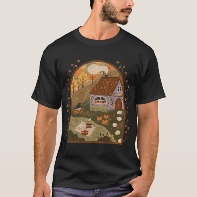 Librairie Automne T-Shirt actif (Devant)