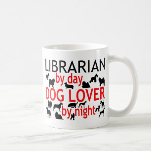 Librarian Dog Lover Kaffeetasse