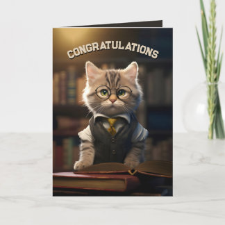Librarian Kitten Dankeskarte