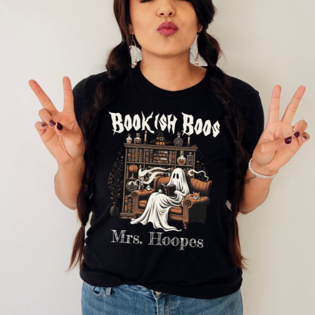 Librarian Spooky Halloween-Kostüm lesen Lehrerin T-Shirt (Von Creator hochgeladen)