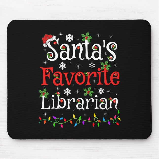 Librarian Xmas Weihnachtslieder Christma Mousepad (Vorne)