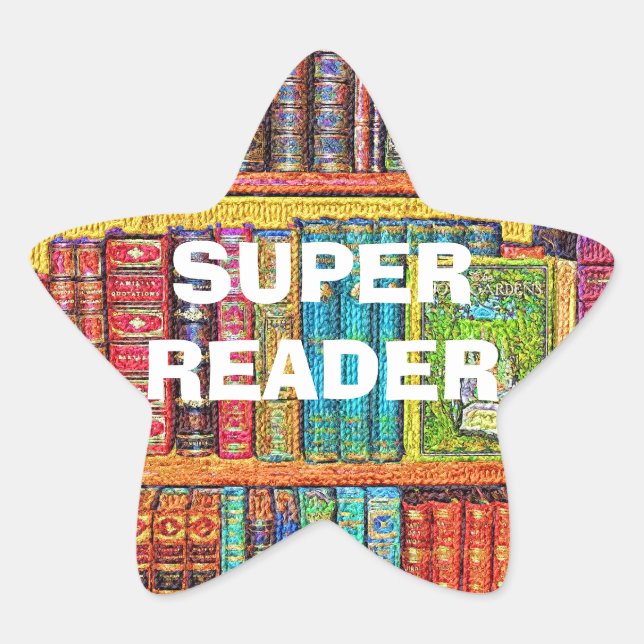 Library Books Super Reader Award Stickers (Vorderseite)