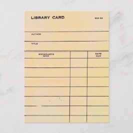 Library Card 28 Postkarte
