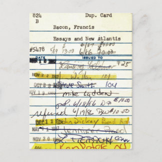 Library Card 5478 Essay and the New Atlantis Postkarte