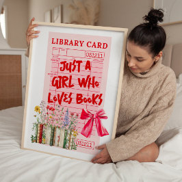 Library Card Hot Girls Read Books Fotodruck