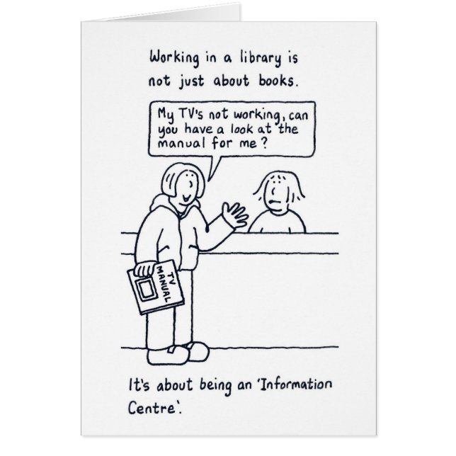 Library Cartoon Kundenanfrage bei Frauen (Vorne)