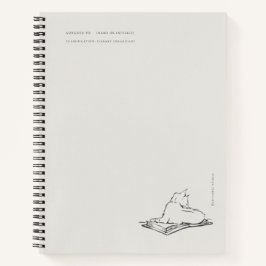 Library Cat- Naturalist Menagerie Archive  Notizbuch