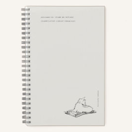 Library Cat- Naturalist Menagerie Archive  Notizbuch
