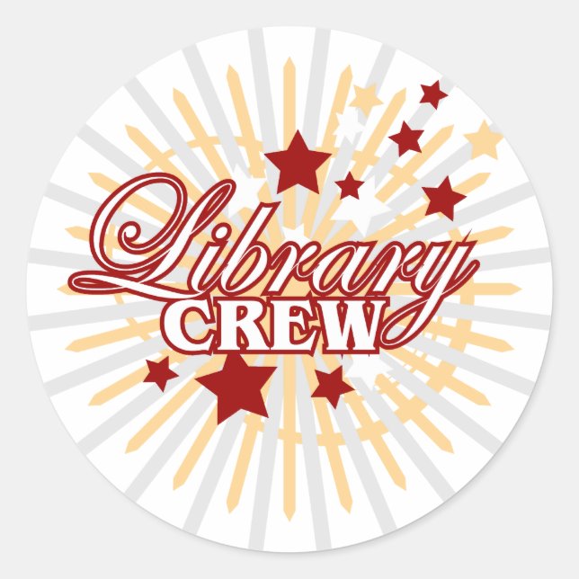 Library-Crew Runder Aufkleber (Vorderseite)