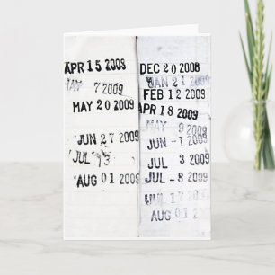 Library Date Stamp Greeting Cards Karte